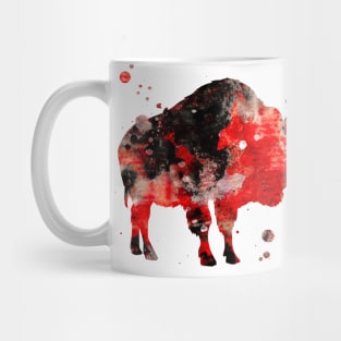 Buffalo Watercolor Painting Mug